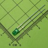Светодиод 3мм, зеленый, матовый