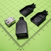 USB-A, Розетка на кабель, 4 контакта