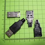 USB-A, Вилка на кабель, 4 контакта